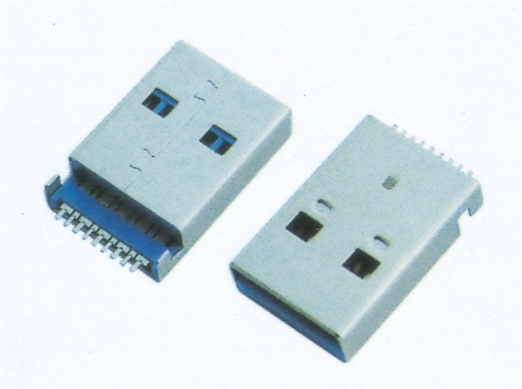 USB3.0 AM Sink Plate SMT H1.9mm Short Tin Feet